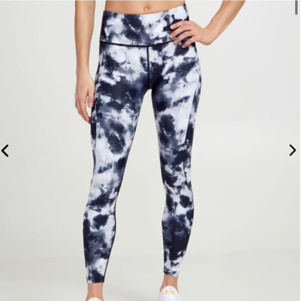 Soul by Soulcycle Tie Dye Leggings Women's Black and White